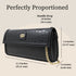 90 Feet Kaya Clutch Bag in Premium Genuine Leather (Black)